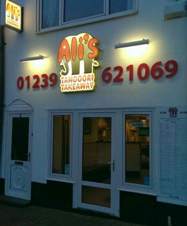 Alis Tandoori Takeaway Cardigan Front View